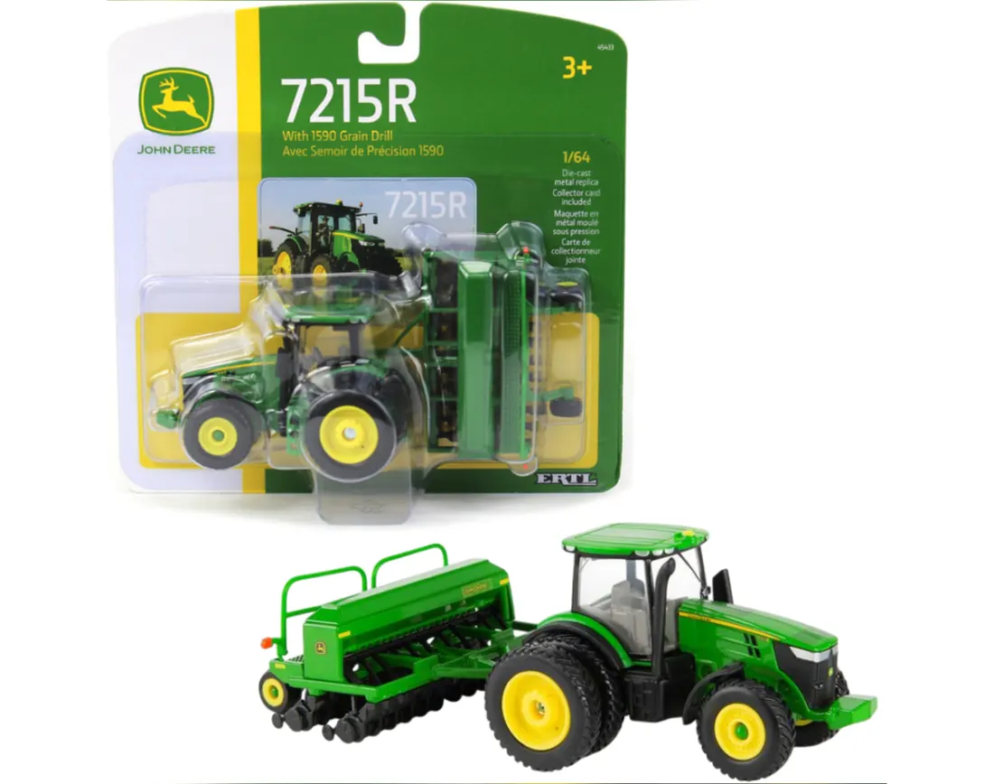 Tractor John Deere 7215R & Carreta sembradora de granos